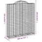 vidaXL Cesti Gabbioni ad Arco 6 pz 200x50x220/240 cm Ferro Zincato vidaXL Cesti Gabbioni ad Arco 6 pz 200x50x220/240 cm Ferro Zincato