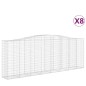 vidaXL Cesti Gabbioni ad Arco 8 pz 400x50x140/160 cm Ferro Zincato vidaXL Cesti Gabbioni ad Arco 8 pz 400x50x140/160 cm Ferro Zincato
