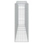 vidaXL Cesti Gabbioni ad Arco 8 pz 400x50x140/160 cm Ferro Zincato vidaXL Cesti Gabbioni ad Arco 8 pz 400x50x140/160 cm Ferro Zincato