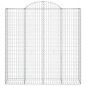 vidaXL Cesti Gabbioni ad Arco 2 pz 200x50x200/220 cm Ferro Zincato vidaXL Cesti Gabbioni ad Arco 2 pz 200x50x200/220 cm Ferro Zincato