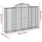 vidaXL Cesti Gabbioni ad Arco 11 pz 200x30x120/140 cm Ferro Zincato vidaXL Cesti Gabbioni ad Arco 11 pz 200x30x120/140 cm Ferro Zincato