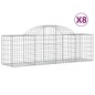 vidaXL Cesti Gabbioni ad Arco 8 pz 200x50x60/80 cm Ferro Zincato vidaXL Cesti Gabbioni ad Arco 8 pz 200x50x60/80 cm Ferro Zincato