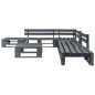 vidaXL Salotto da Giardino in Pallet con Cuscini Grigi 6 pz in Legno vidaXL Salotto da Giardino in Pallet con Cuscini Grigi 6 pz in Legno
