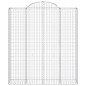 vidaXL Cesti Gabbioni ad Arco 7 pz 200x50x220/240 cm Ferro Zincato vidaXL Cesti Gabbioni ad Arco 7 pz 200x50x220/240 cm Ferro Zincato