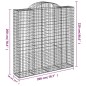 vidaXL Cesti Gabbioni ad Arco 3 pz 200x50x200/220 cm Ferro Zincato vidaXL Cesti Gabbioni ad Arco 3 pz 200x50x200/220 cm Ferro Zincato