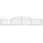 vidaXL Cesti Gabbioni ad Arco 7 pz 300x30x40/60 cm Ferro Zincato vidaXL Cesti Gabbioni ad Arco 7 pz 300x30x40/60 cm Ferro Zincato