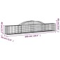 vidaXL Cesti Gabbioni ad Arco 7 pz 300x30x40/60 cm Ferro Zincato vidaXL Cesti Gabbioni ad Arco 7 pz 300x30x40/60 cm Ferro Zincato
