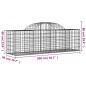 vidaXL Cesti Gabbioni ad Arco 11 pz 200x50x60/80 cm Ferro Zincato vidaXL Cesti Gabbioni ad Arco 11 pz 200x50x60/80 cm Ferro Zincato