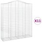 vidaXL Cesti Gabbioni ad Arco 11 pz 200x50x220/240 cm Ferro Zincato vidaXL Cesti Gabbioni ad Arco 11 pz 200x50x220/240 cm Ferro Zincato