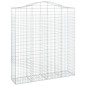 vidaXL Cesti Gabbioni ad Arco 11 pz 200x50x220/240 cm Ferro Zincato vidaXL Cesti Gabbioni ad Arco 11 pz 200x50x220/240 cm Ferro Zincato