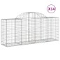 vidaXL Cesti Gabbioni ad Arco 14 pz 200x50x80/100 cm Ferro Zincato vidaXL Cesti Gabbioni ad Arco 14 pz 200x50x80/100 cm Ferro Zincato