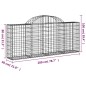 vidaXL Cesti Gabbioni ad Arco 11 pz 200x30x80/100 cm Ferro Zincato vidaXL Cesti Gabbioni ad Arco 11 pz 200x30x80/100 cm Ferro Zincato
