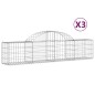 vidaXL Cesti Gabbioni ad Arco 3 pz 200x30x40/60 cm Ferro Zincato vidaXL Cesti Gabbioni ad Arco 3 pz 200x30x40/60 cm Ferro Zincato