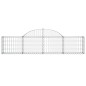 vidaXL Cesti Gabbioni ad Arco 3 pz 200x30x40/60 cm Ferro Zincato vidaXL Cesti Gabbioni ad Arco 3 pz 200x30x40/60 cm Ferro Zincato