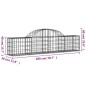 vidaXL Cesti Gabbioni ad Arco 3 pz 200x30x40/60 cm Ferro Zincato vidaXL Cesti Gabbioni ad Arco 3 pz 200x30x40/60 cm Ferro Zincato