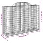 vidaXL Cesti Gabbioni ad Arco 13 pz 200x50x140/160 cm Ferro Zincato vidaXL Cesti Gabbioni ad Arco 13 pz 200x50x140/160 cm Ferro Zincato