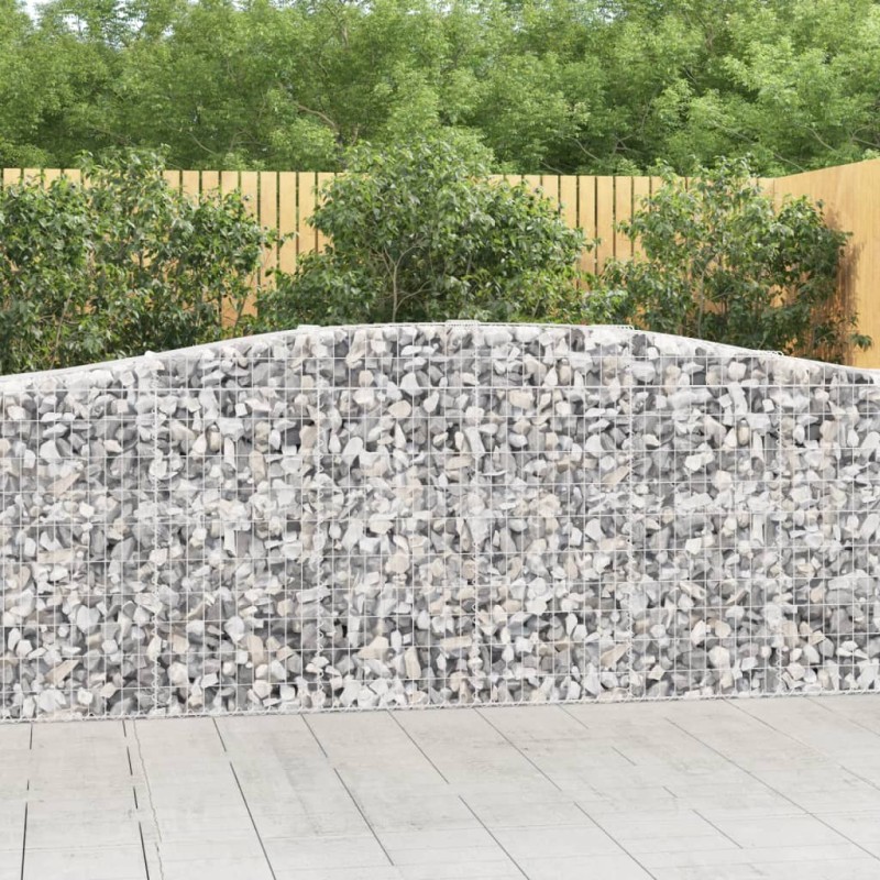 vidaXL Cesti Gabbioni ad Arco 6 pz 400x50x100/120 cm Ferro Zincato vidaXL Cesti Gabbioni ad Arco 6 pz 400x50x100/120 cm Ferro Zincato