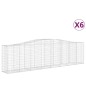 vidaXL Cesti Gabbioni ad Arco 6 pz 400x50x100/120 cm Ferro Zincato vidaXL Cesti Gabbioni ad Arco 6 pz 400x50x100/120 cm Ferro Zincato