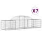vidaXL Cesti Gabbioni ad Arco 7 pz 200x50x40/60 cm Ferro Zincato vidaXL Cesti Gabbioni ad Arco 7 pz 200x50x40/60 cm Ferro Zincato