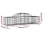 vidaXL Cesti Gabbioni ad Arco 7 pz 200x50x40/60 cm Ferro Zincato vidaXL Cesti Gabbioni ad Arco 7 pz 200x50x40/60 cm Ferro Zincato