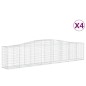 vidaXL Cesti Gabbioni ad Arco 4 pz 400x50x80/100 cm Ferro Zincato vidaXL Cesti Gabbioni ad Arco 4 pz 400x50x80/100 cm Ferro Zincato