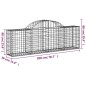 vidaXL Cesti Gabbioni ad Arco 18 pz 200x30x60/80 cm Ferro Zincato vidaXL Cesti Gabbioni ad Arco 18 pz 200x30x60/80 cm Ferro Zincato