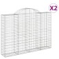 vidaXL Cesti Gabbioni ad Arco 2 pz 200x30x140/160 cm Ferro Zincato vidaXL Cesti Gabbioni ad Arco 2 pz 200x30x140/160 cm Ferro Zincato