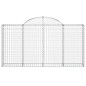 vidaXL Cesti Gabbioni ad Arco 15 pz 200x30x100/120 cm Ferro Zincato vidaXL Cesti Gabbioni ad Arco 15 pz 200x30x100/120 cm Ferro Zincato