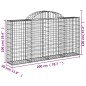 vidaXL Cesti Gabbioni ad Arco 15 pz 200x30x100/120 cm Ferro Zincato vidaXL Cesti Gabbioni ad Arco 15 pz 200x30x100/120 cm Ferro Zincato