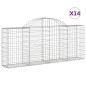 vidaXL Cesti Gabbioni ad Arco 14 pz 200x30x80/100 cm Ferro Zincato vidaXL Cesti Gabbioni ad Arco 14 pz 200x30x80/100 cm Ferro Zincato