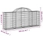 vidaXL Cesti Gabbioni ad Arco 14 pz 200x30x80/100 cm Ferro Zincato vidaXL Cesti Gabbioni ad Arco 14 pz 200x30x80/100 cm Ferro Zincato