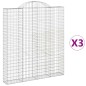 vidaXL Cesti Gabbioni ad Arco 3 pz 200x30x220/240 cm Ferro Zincato vidaXL Cesti Gabbioni ad Arco 3 pz 200x30x220/240 cm Ferro Zincato