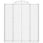 vidaXL Cesti Gabbioni ad Arco 3 pz 200x30x220/240 cm Ferro Zincato vidaXL Cesti Gabbioni ad Arco 3 pz 200x30x220/240 cm Ferro Zincato