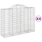 vidaXL Cesti Gabbioni ad Arco 4 pz 200x50x140/160 cm Ferro Zincato vidaXL Cesti Gabbioni ad Arco 4 pz 200x50x140/160 cm Ferro Zincato