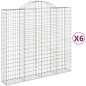 vidaXL Cesti Gabbioni ad Arco 6 pz 200x50x180/200 cm Ferro Zincato vidaXL Cesti Gabbioni ad Arco 6 pz 200x50x180/200 cm Ferro Zincato