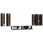 vidaXL Set Mobili Porta TV 6 pz Nero in Legno Multistrato vidaXL Set Mobili Porta TV 6 pz Nero in Legno Multistrato