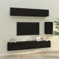vidaXL Set Mobili Porta TV 6 pz Nero in Legno Multistrato vidaXL Set Mobili Porta TV 6 pz Nero in Legno Multistrato