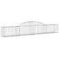 vidaXL Cesti Gabbioni ad Arco 11 pz 300x30x40/60 cm Ferro Zincato vidaXL Cesti Gabbioni ad Arco 11 pz 300x30x40/60 cm Ferro Zincato