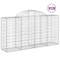 vidaXL Cesti Gabbioni ad Arco 18 pz 200x50x100/120 cm Ferro Zincato vidaXL Cesti Gabbioni ad Arco 18 pz 200x50x100/120 cm Ferro Zincato