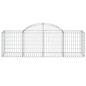 vidaXL Cesti Gabbioni ad Arco 6 pz 200x50x60/80 cm Ferro Zincato