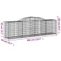 vidaXL Cesti Gabbioni ad Arco 3 pz 300x50x80/100 cm Ferro Zincato vidaXL Cesti Gabbioni ad Arco 3 pz 300x50x80/100 cm Ferro Zincato