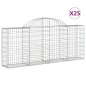 vidaXL Cesti Gabbioni ad Arco 25 pz 200x30x80/100 cm Ferro Zincato vidaXL Cesti Gabbioni ad Arco 25 pz 200x30x80/100 cm Ferro Zincato