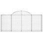 vidaXL Cesti Gabbioni ad Arco 25 pz 200x30x80/100 cm Ferro Zincato vidaXL Cesti Gabbioni ad Arco 25 pz 200x30x80/100 cm Ferro Zincato