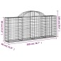 vidaXL Cesti Gabbioni ad Arco 25 pz 200x30x80/100 cm Ferro Zincato vidaXL Cesti Gabbioni ad Arco 25 pz 200x30x80/100 cm Ferro Zincato