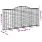 vidaXL Cesti Gabbioni ad Arco 2 pz 300x30x140/160 cm Ferro Zincato vidaXL Cesti Gabbioni ad Arco 2 pz 300x30x140/160 cm Ferro Zincato