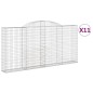 vidaXL Cesti Gabbioni ad Arco 11 pz 300x30x140/160 cm Ferro Zincato vidaXL Cesti Gabbioni ad Arco 11 pz 300x30x140/160 cm Ferro Zincato