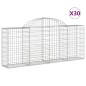 vidaXL Cesti Gabbioni ad Arco 30 pz 200x30x80/100 cm Ferro Zincato vidaXL Cesti Gabbioni ad Arco 30 pz 200x30x80/100 cm Ferro Zincato