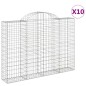 vidaXL Cesti Gabbioni ad Arco 10 pz 200x30x140/160 cm Ferro Zincato vidaXL Cesti Gabbioni ad Arco 10 pz 200x30x140/160 cm Ferro Zincato