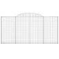 vidaXL Cesti Gabbioni ad Arco 9 pz 300x30x140/160 cm Ferro Zincato vidaXL Cesti Gabbioni ad Arco 9 pz 300x30x140/160 cm Ferro Zincato