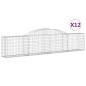 vidaXL Cesti Gabbioni ad Arco 12 pz 300x30x60/80 cm Ferro Zincato
